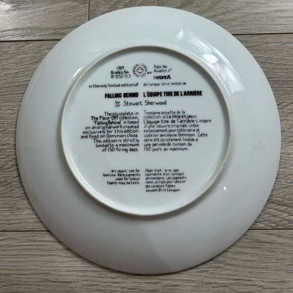 Vintage Stewart Sherwood 1989 Falling Behind Hockey Plate Collectable - Picture 2 of 4